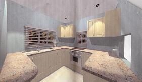 Designer's plan of new kitchen